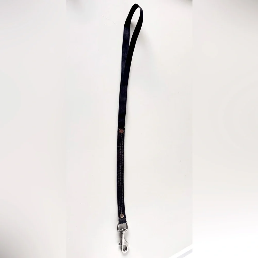 26” Short Close Control Dog Lead Leash Thick Heavy Duty Black (#A)